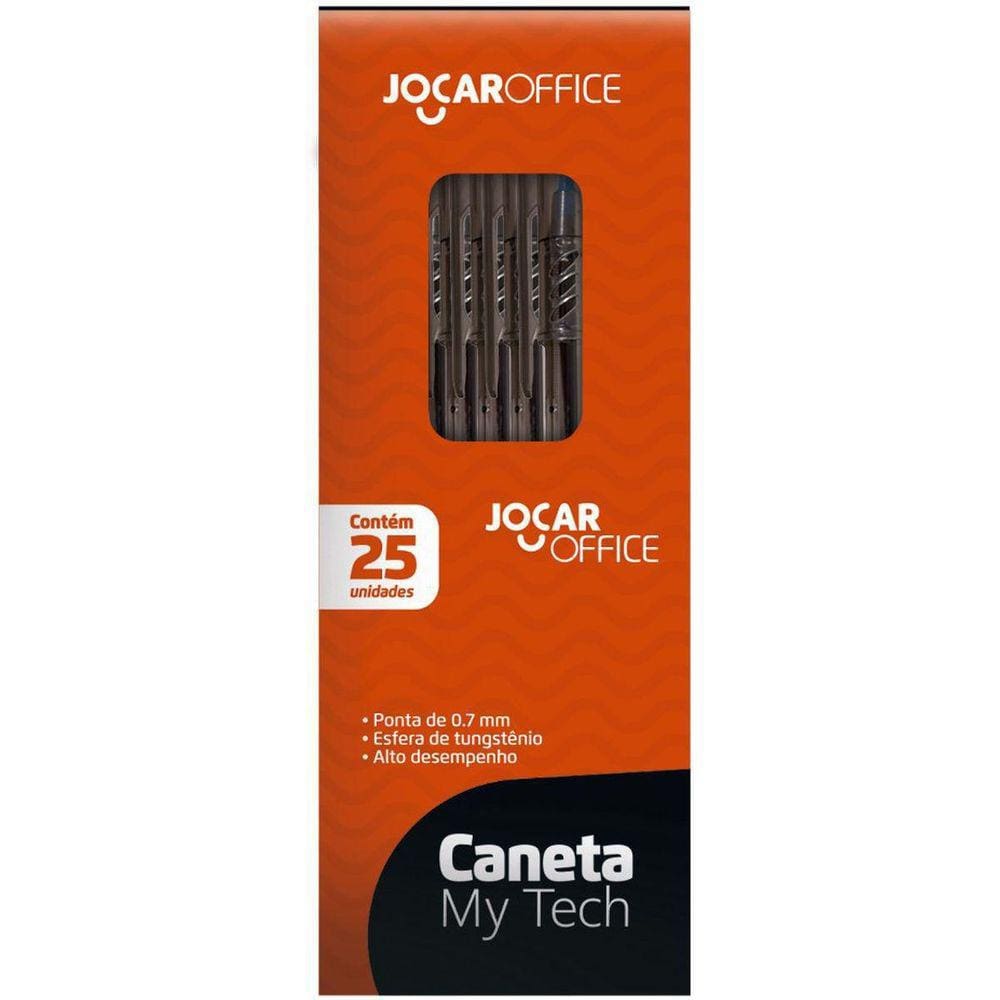 Kit 25 Canetas Esferográfica My Tech 0,7Mm Vermelha