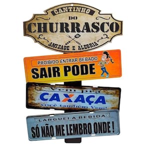 Placas De Carros 3 Frases Cantinho Do Churrasco Cachaça