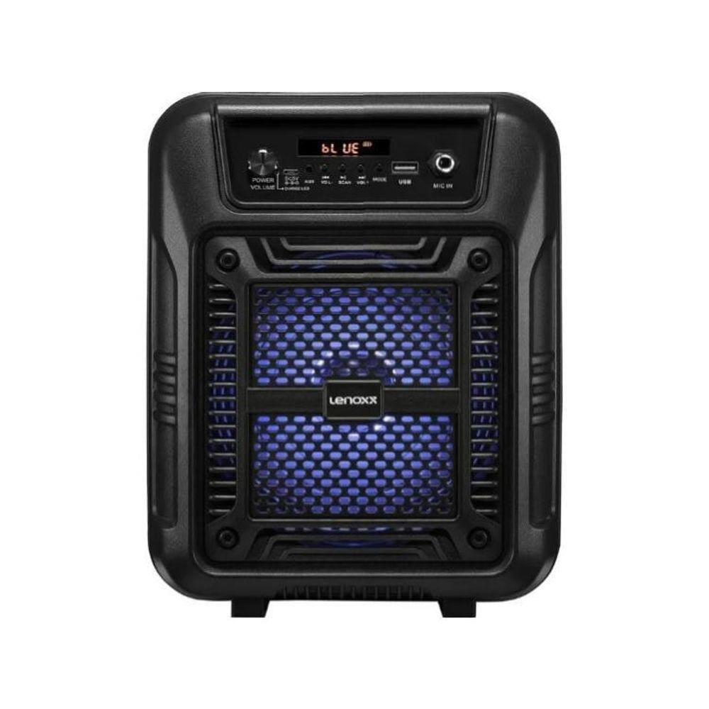 Caixa De Som Amplificada 80W Rms Recarregavel Lenoxx + Nota