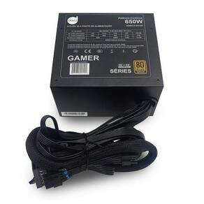 Fonte PC 650W Real ROP 80 Plus Bronze PFC Ativo, Bivolt