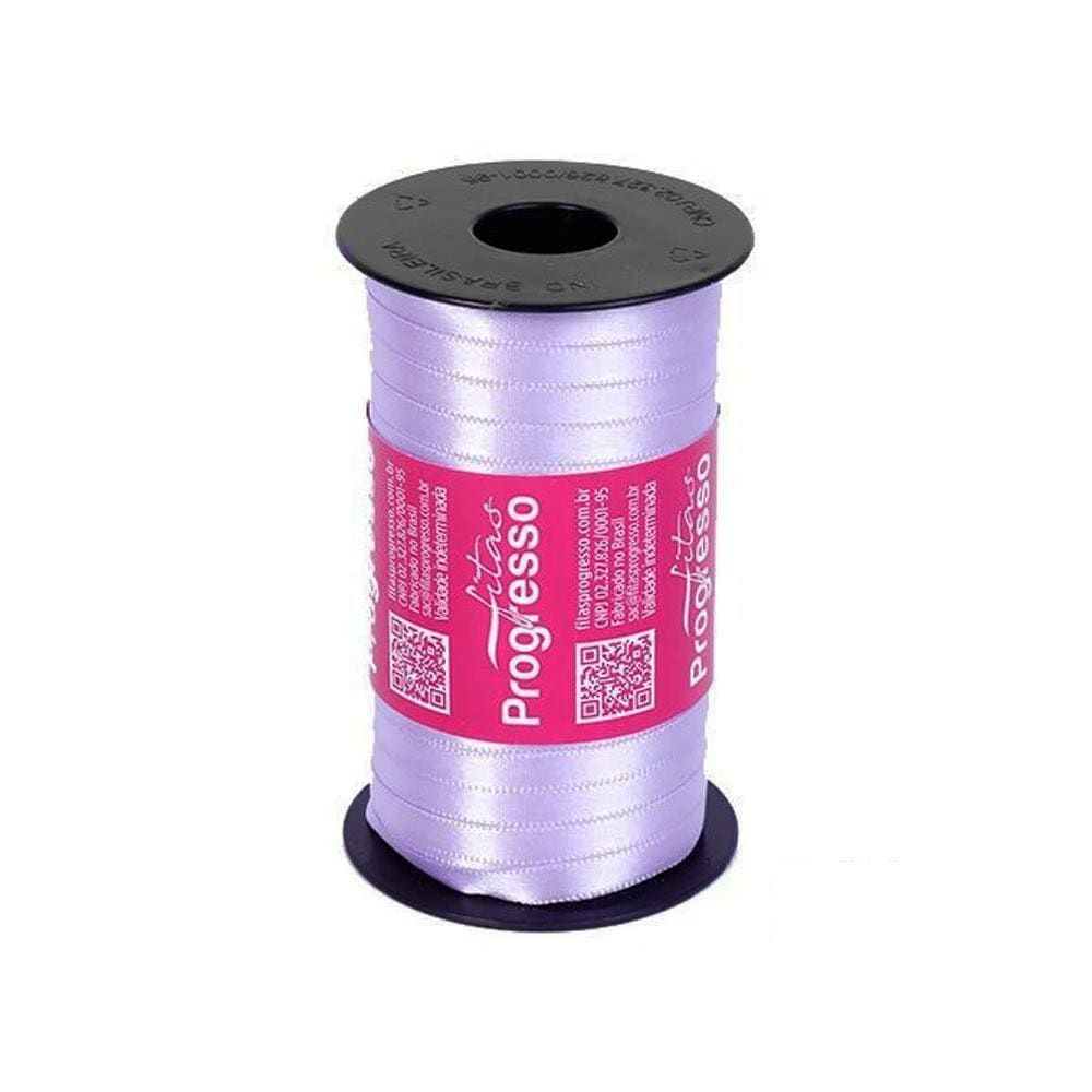 Fita De Cetim Progresso 7Mm Com 100 Metros Lilás