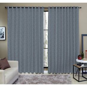 Cortina Tecido Rustico 2,00M X 1,80M Semi Blackout Azul