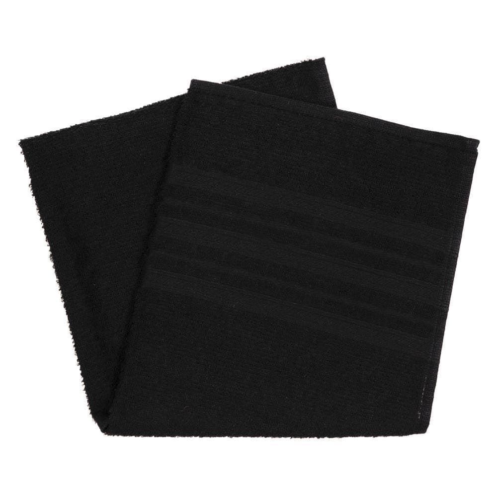 Toalha De Rosto Preta Teka - Coleção Belleza