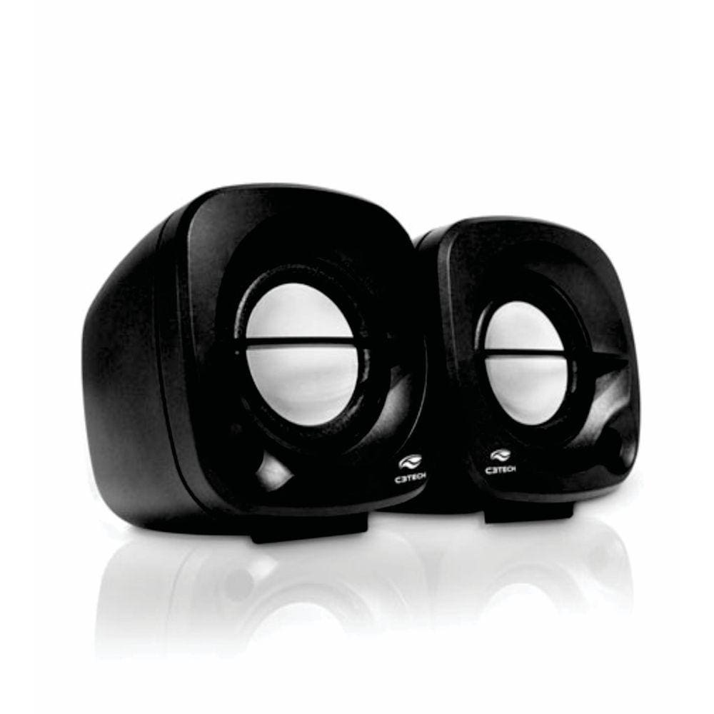 Speaker 2.0 3w rms conexao p2 preto sp-303bk usb c3 tech