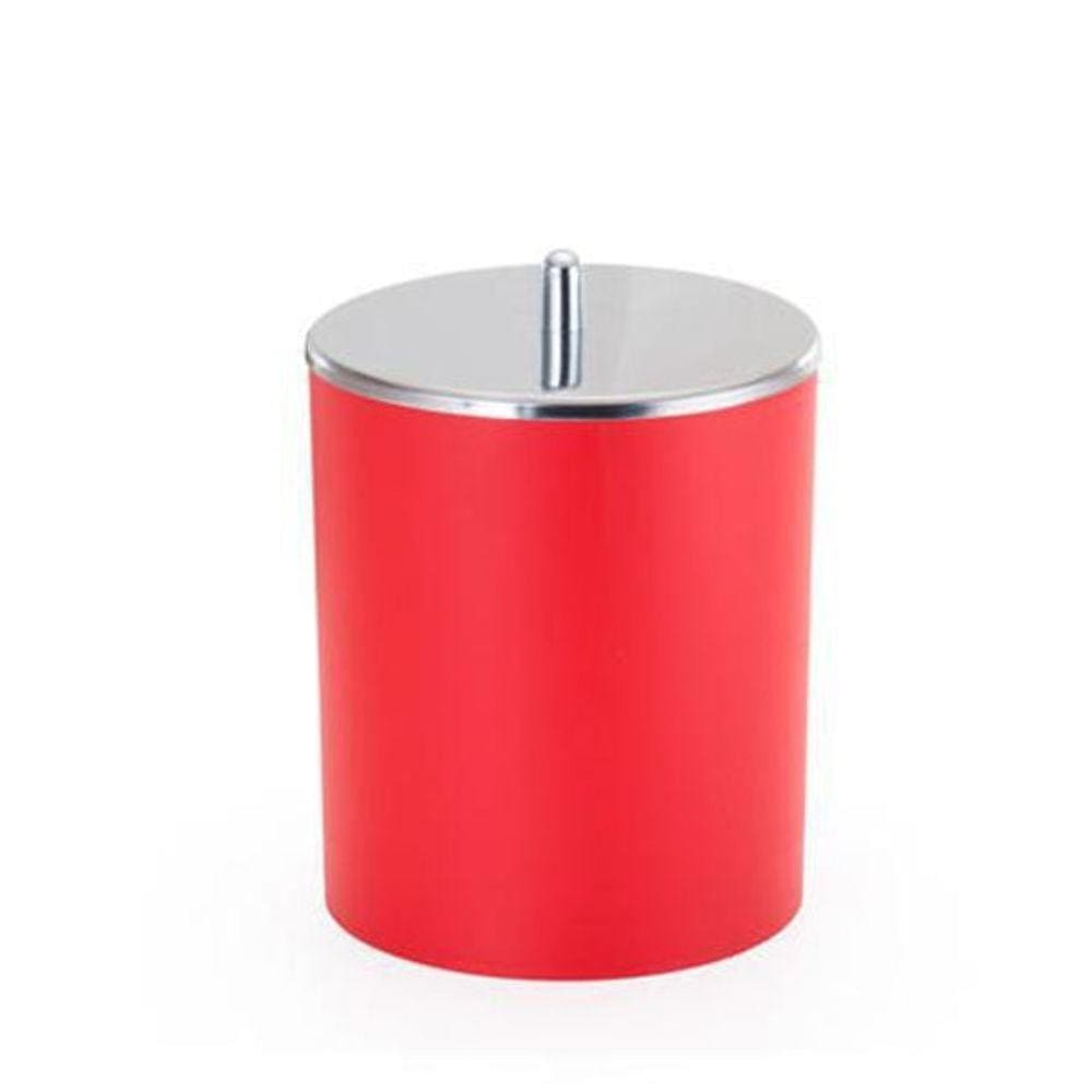 Lixeira Com Tampa Inox 5 Litros Vermelho