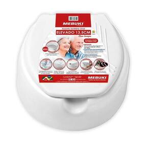 Assento Sanitario Elevado 13,5Cm Oval Para Deficiente Mebuki