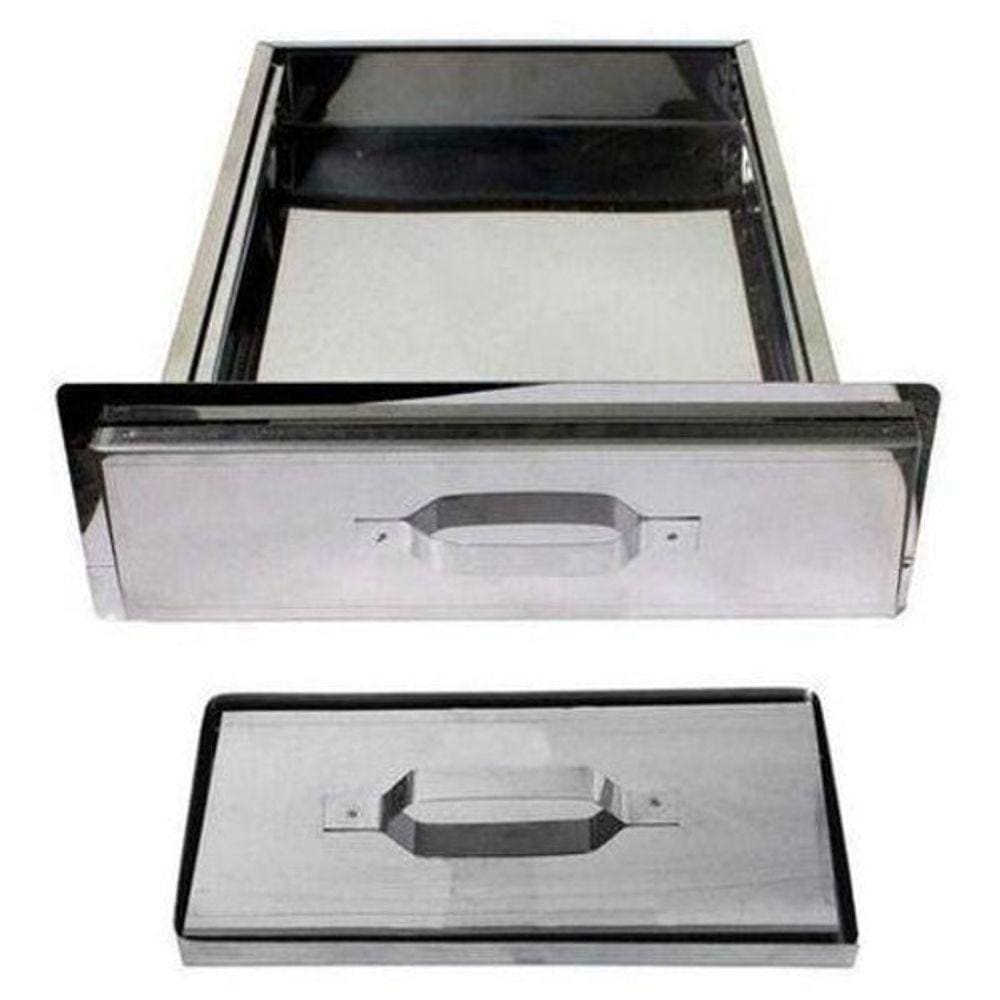 Gaveta Cinzeiro Para Churrasqueira Inox +Tampa Refratária