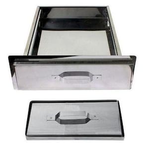Gaveta Cinzeiro Para Churrasqueira Inox +Tampa Refratária