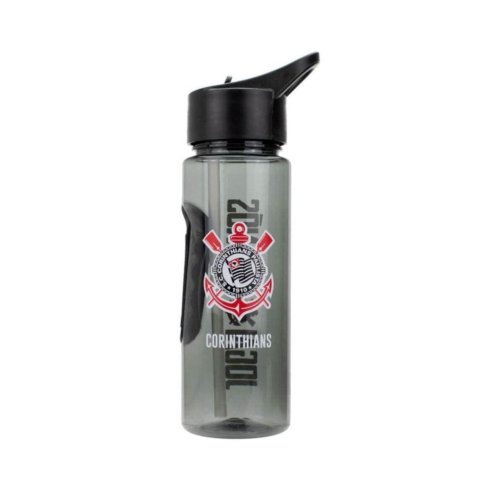 Garrafa Plástico Canudo 700Ml - Corinthians