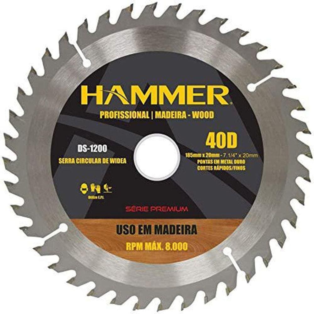 Disco De Serra Circular 40 Dentes 7 Hammer