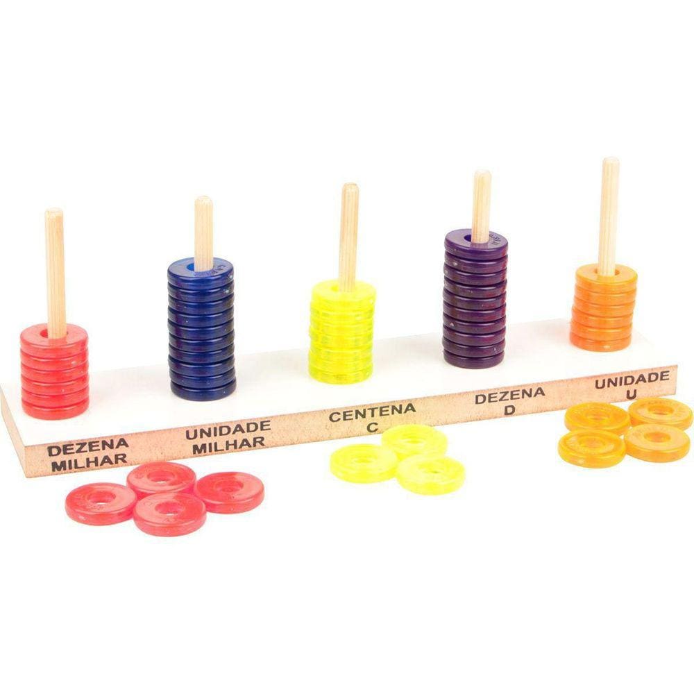 Contador Plastico Abaco Aberto 50 Argolas