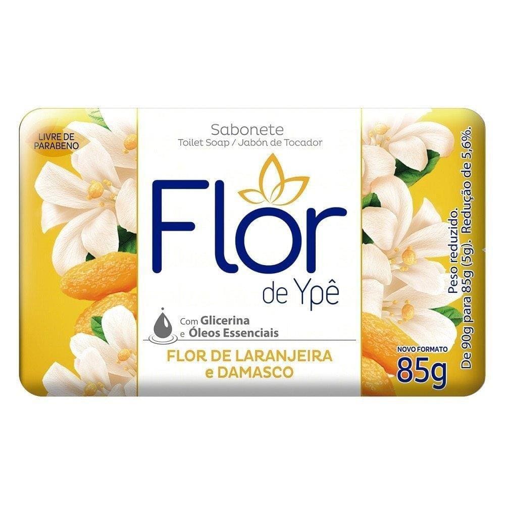Sabonete Ypê Flor de Laranjeira e Damasco 85g Embalagem com 12 Unidades