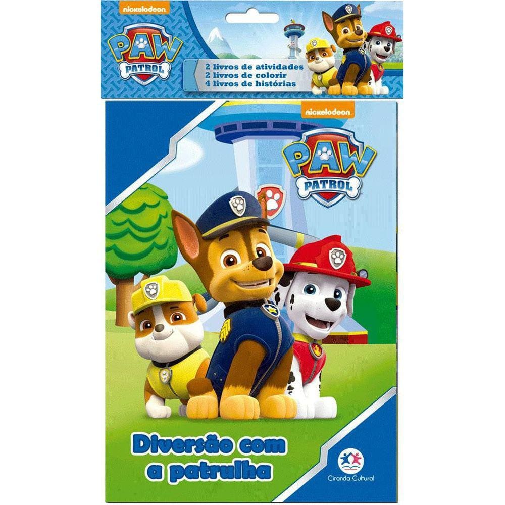 Kit Embalagem Econômica Com 8 Livros - Patrulha Canina