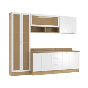Armário De Cozinha Completo Ditália Denver 5 Pc Rv/br D10