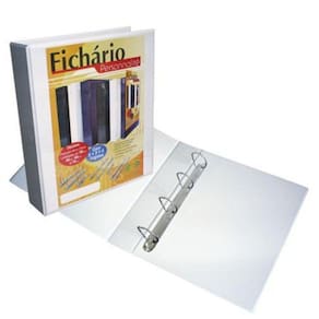 Fichário Revestido Com Cristal A4 Branco 45Mm 3344Br Com