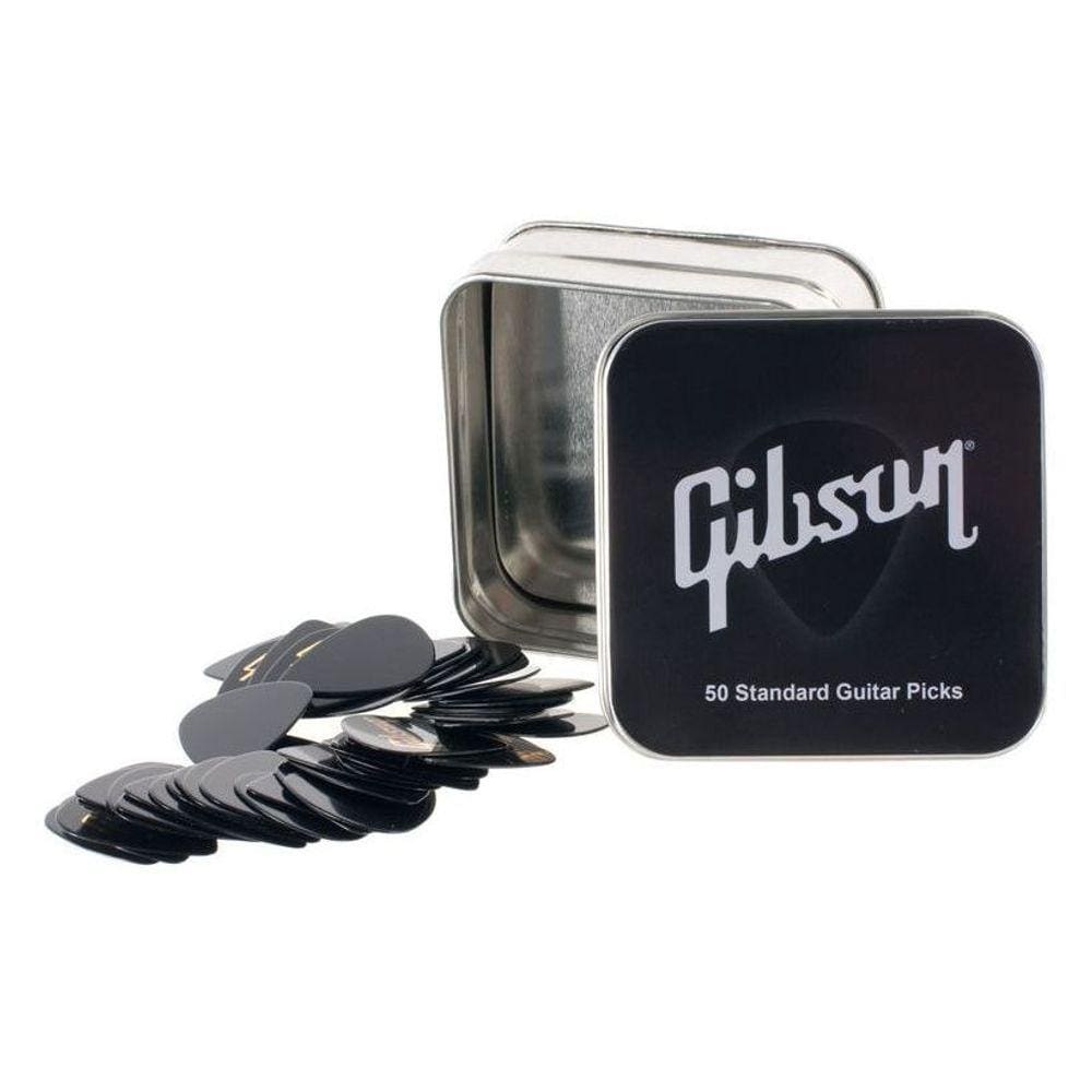 Kit 50 Palhetas Gibson Celulóide Aprgg50 74Xh Extra Pesada