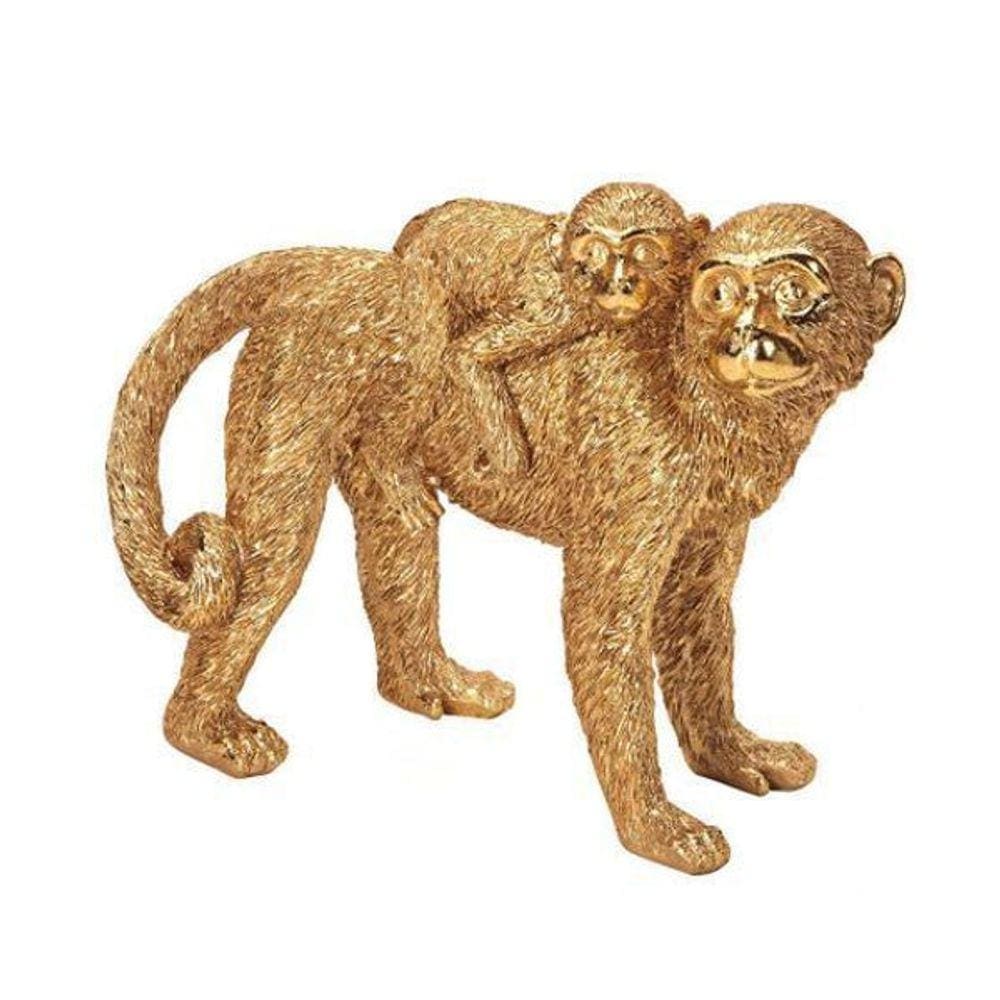 Escultura Macaco Em Poliresina 17X9X22 Cm