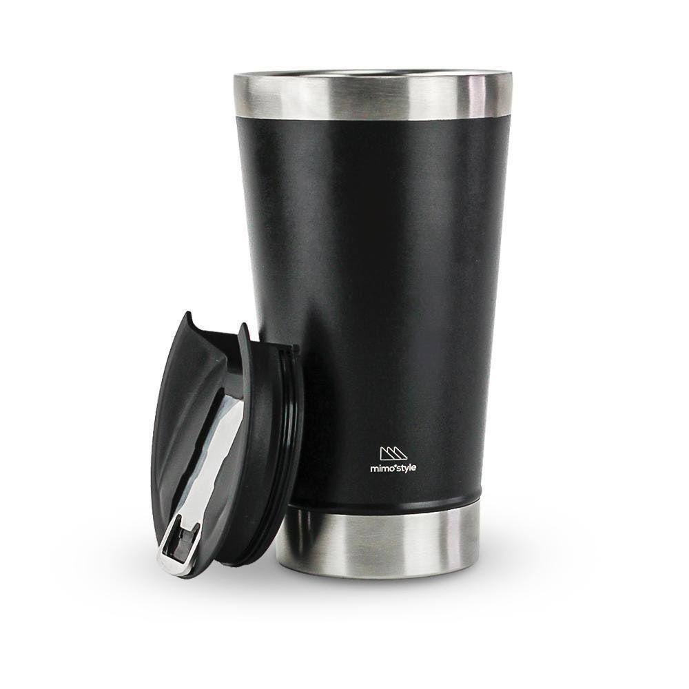 Copo Térmico Com Tampa Inox Para Cerveja E Abridor 500Ml
