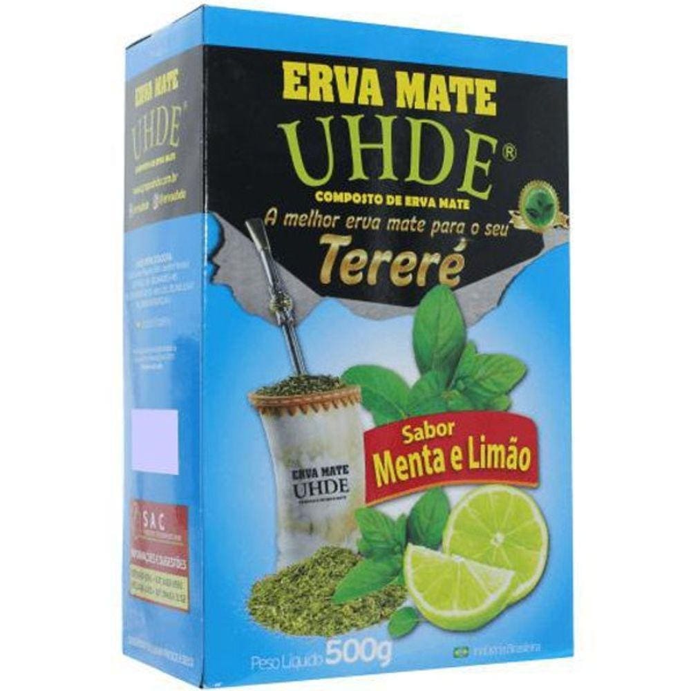 Erva Mate Para Terere Gaucho Uhde Sabor Menta E Limao 500Gr