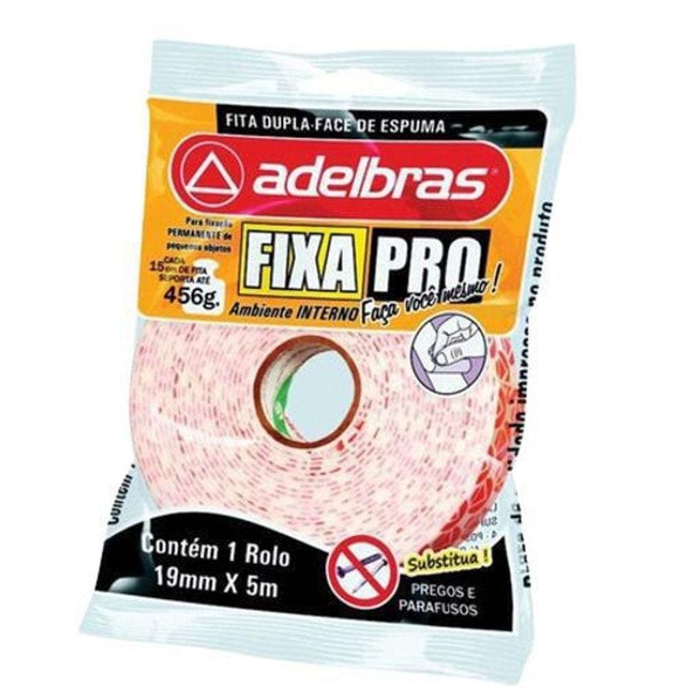 Fita Banana Dupla Face Adelbras 19Mmx5M