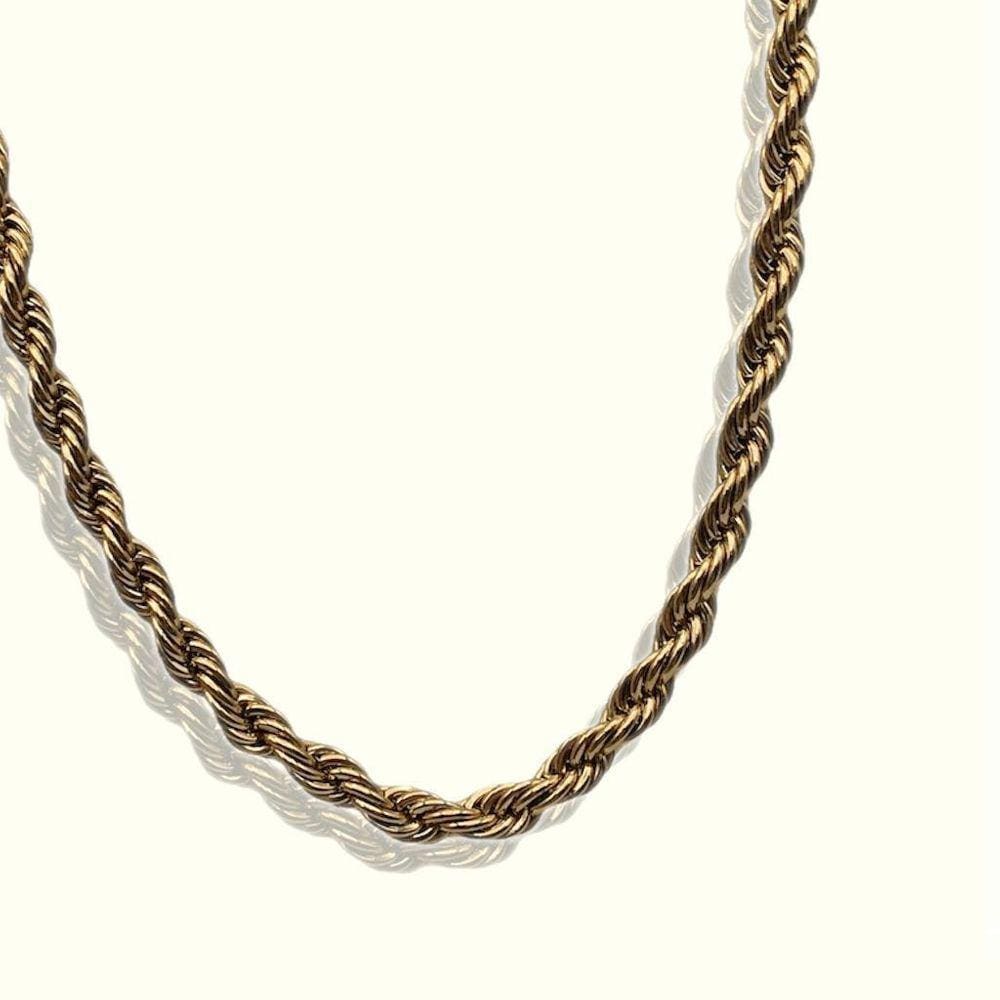 Cordão Baiano Masculino 60Cm 5Mm Banho Ouro 18K