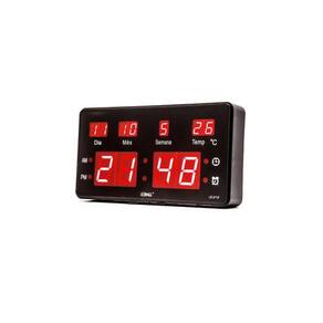 Relógio De Parede Mesa Data Calendário Digital Led 20Cm
