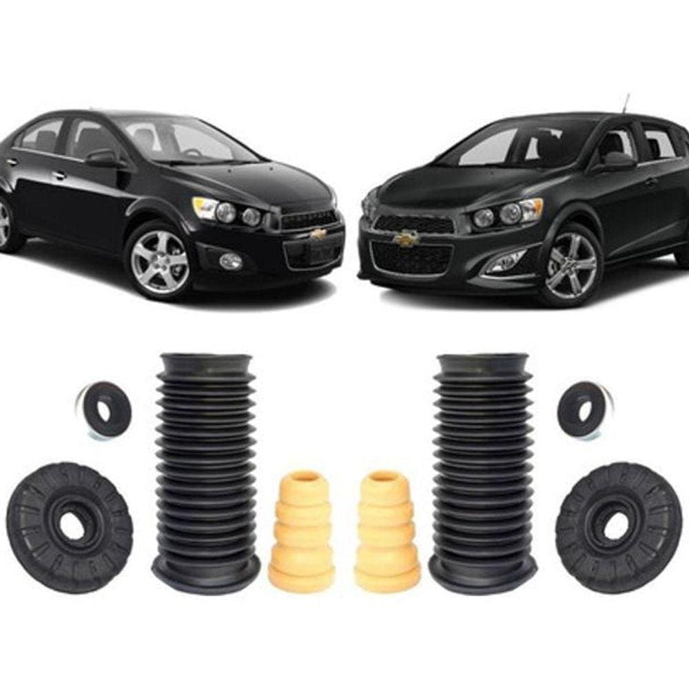 2 Kit Coxim Batente Dianteiro Chevrolet Sonic 2012 2013 2014