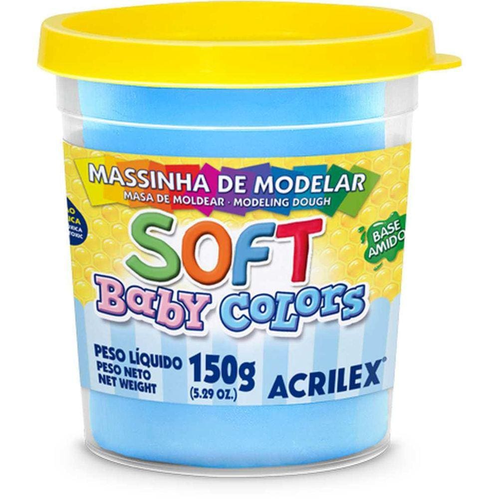 Massa Para Modelar Soft 150G Azul Bebe Bs Amido