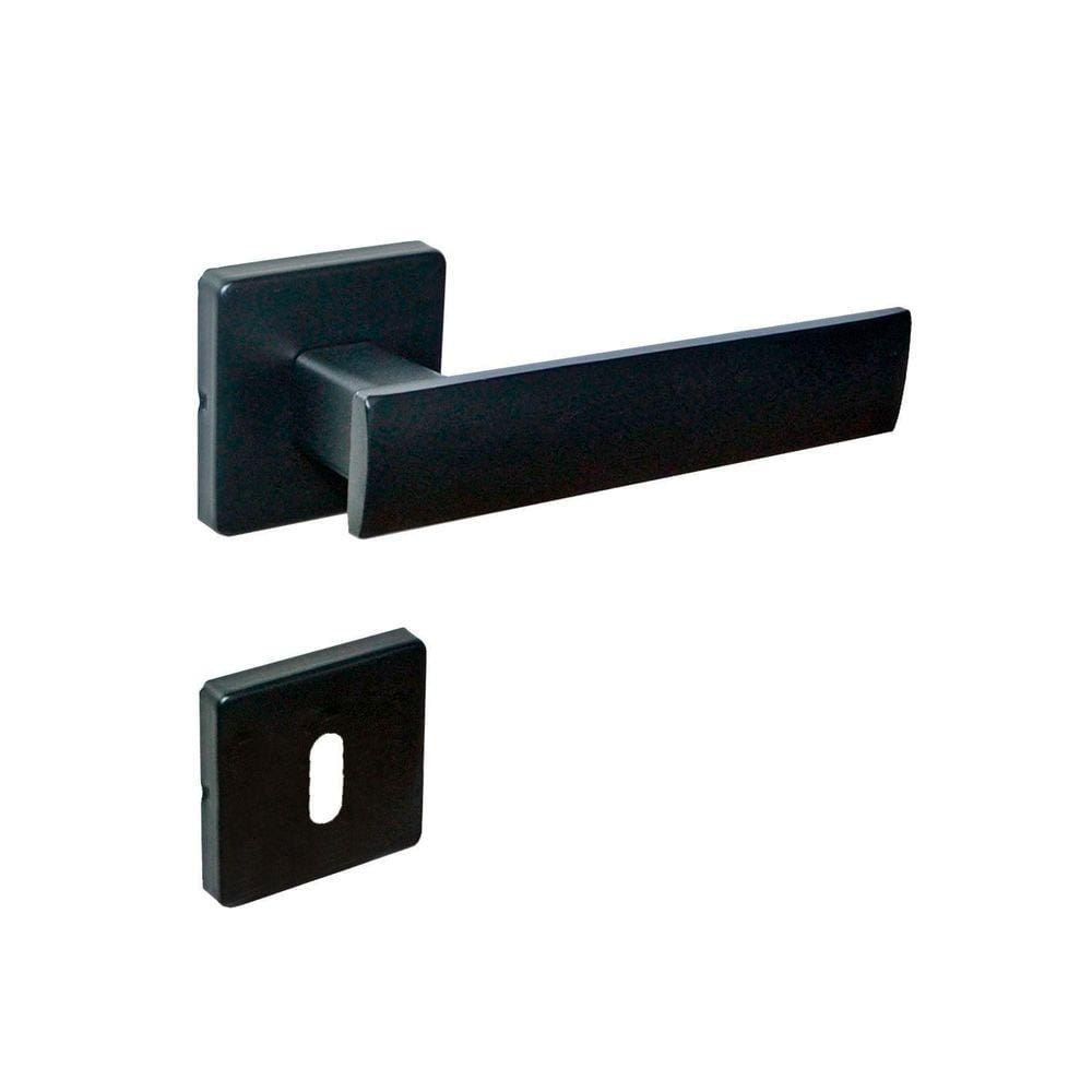 Fechadura Interna Imab Metro Light Roseta Quadrada Preta