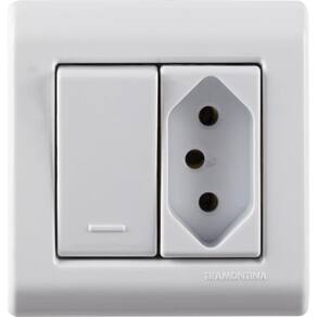 Interruptor Simples 10A 250V Tomada 2P+T 10A 250V Tramontina