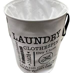 Cesto De Roupa Dobrável Tecido 45X45X60 Cm - Smart Laundry