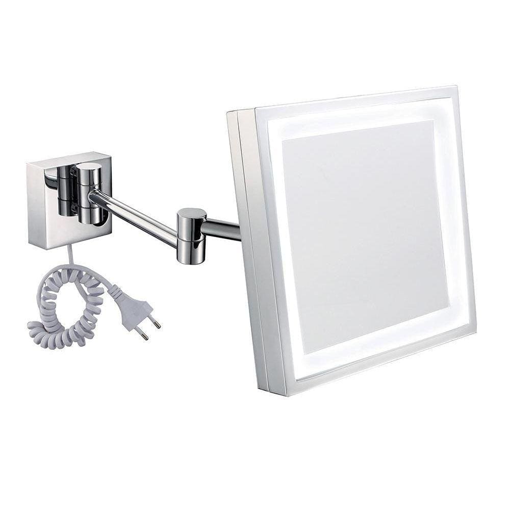 Espelho Luz Ring Light Quadrado Articulado Italy Line E6505