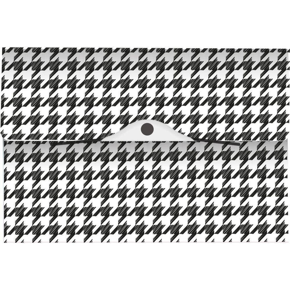 Pasta Sanfonada Plastica A4 12 Divisorias Pied De Poule