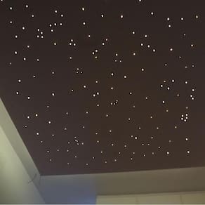 Iluminação Fibra Óptica Noite Estrelado Gesso 300 Branco Mix