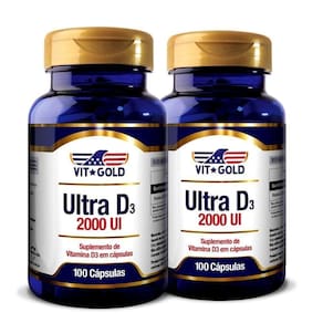 Vitamina Ultra D3 2000Ui Vitgold Kit 2X 100 Cápsulas