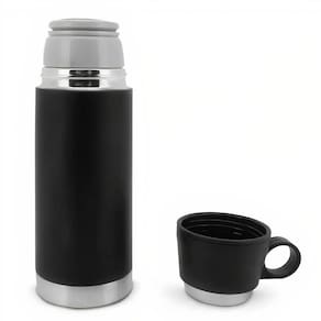 Garrafa Térmica Parede Dupla Preta Anti Vazamento Mimo Style