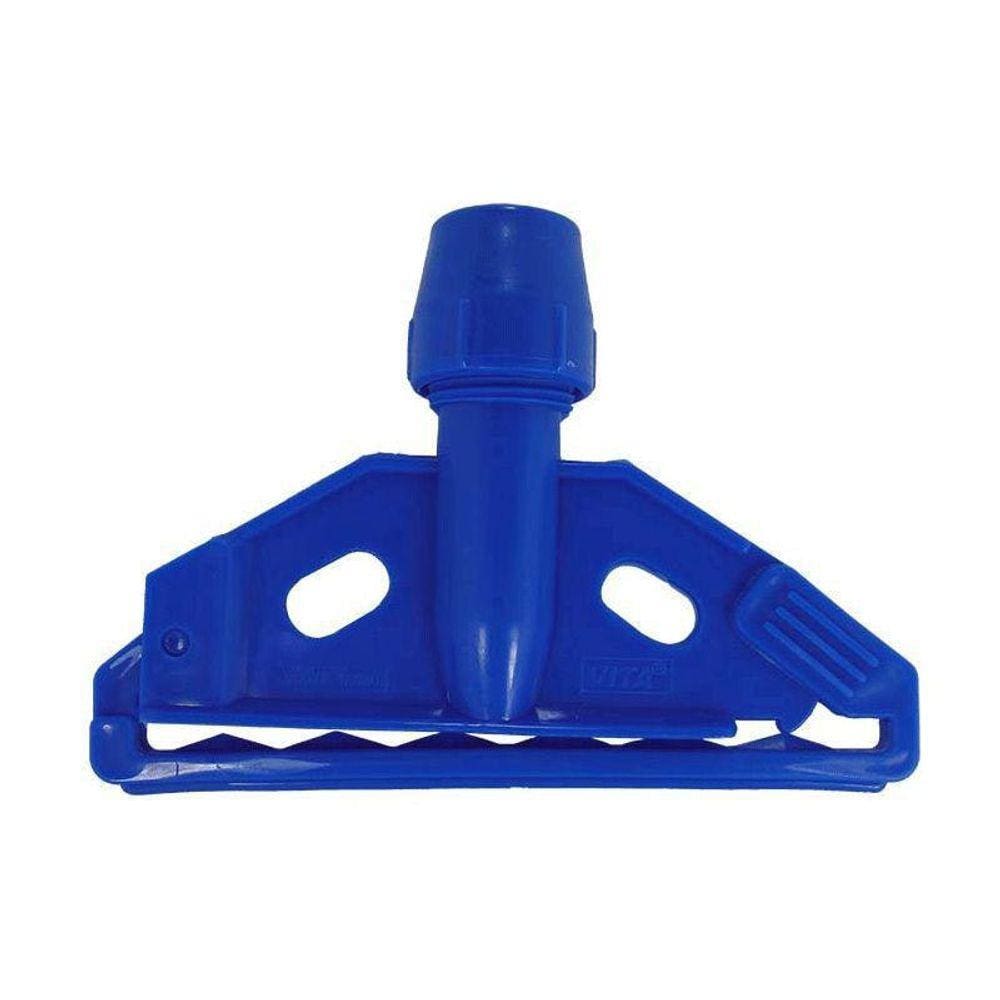 Suporte Plastico Sem Cabo Com Pinca Para Mop Umido Azul