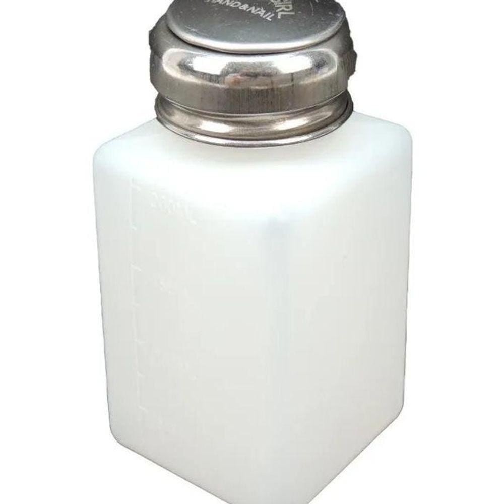 Porta Acetona Com Dosador Manicure E Pedicure 200Ml - Branco