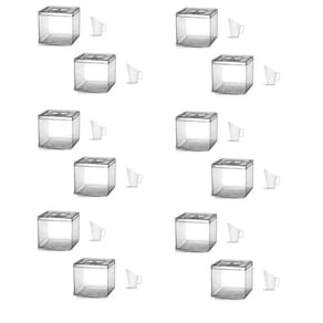 Kit 12 Potes Quadrado Cristal 5 Litros Multiuso + Conchas