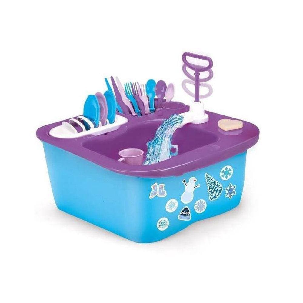 Acqua Brink Snow Pia De Louças + Acessórios Infantil Xplast