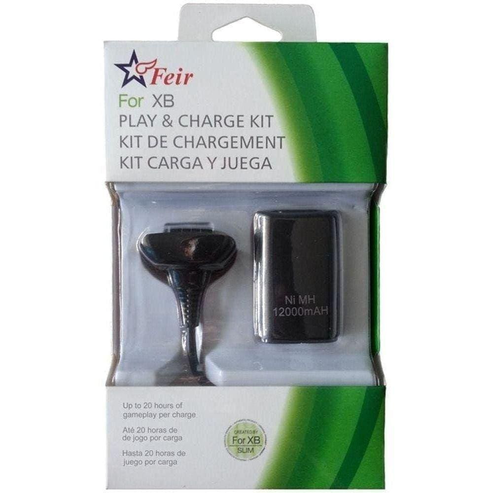 Bateria + Carregador Para Xbox 360 - 12.000Mah - Feir