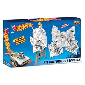 Tela Para Pintura Em Madeira Hot Wheels Com Cavalete 87131