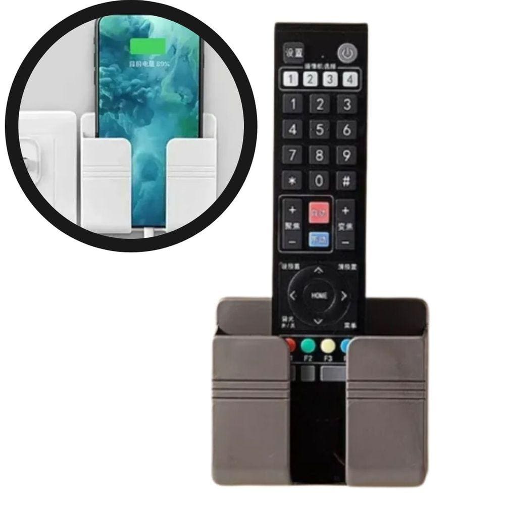 Suporte Multiuso De Parede Para Celular Controle Plástico Movel Cozinha Banheiro Adesivo Universal
