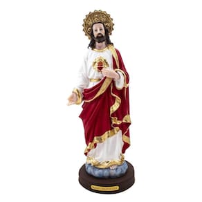 Imagem Sagrado Coração De Jesus Resina 23 Cm
