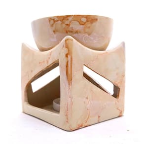Rechô Mármore Quadrado em Cerâmica Difusor Aromaterapia 10cm
