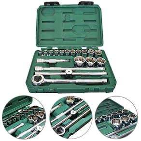 Kit Jogo Soquetes Sata 18 Peças 10-32Mm 1/2