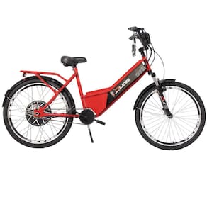 Bicicleta Elétrica Confort 800W 48V 15Ah Vermelho Cereja