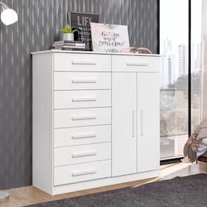 Cômoda 2 Portas 8 Gavetas New Verona - Albatroz Móveis