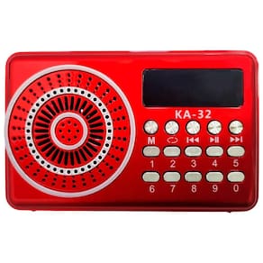 Rádio Pequeno E Portátil Fm/Usb/Sd/Bt Kapbom Ka-32 Vermelho