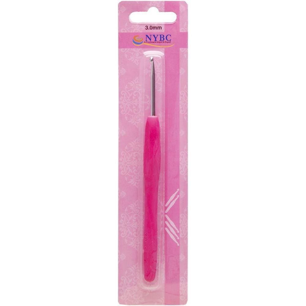 Agulha Para Croche Tamanho 3,0Mm Cabo Silicone Pink